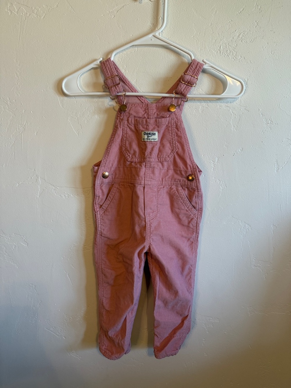 OshKosh B'gosh Pink Corduroy Overalls with Buckle Straps